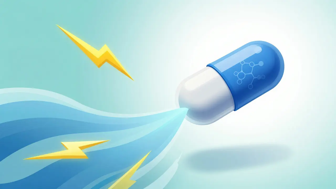 Futuristic pill neutralizing chaotic itch signals for relief