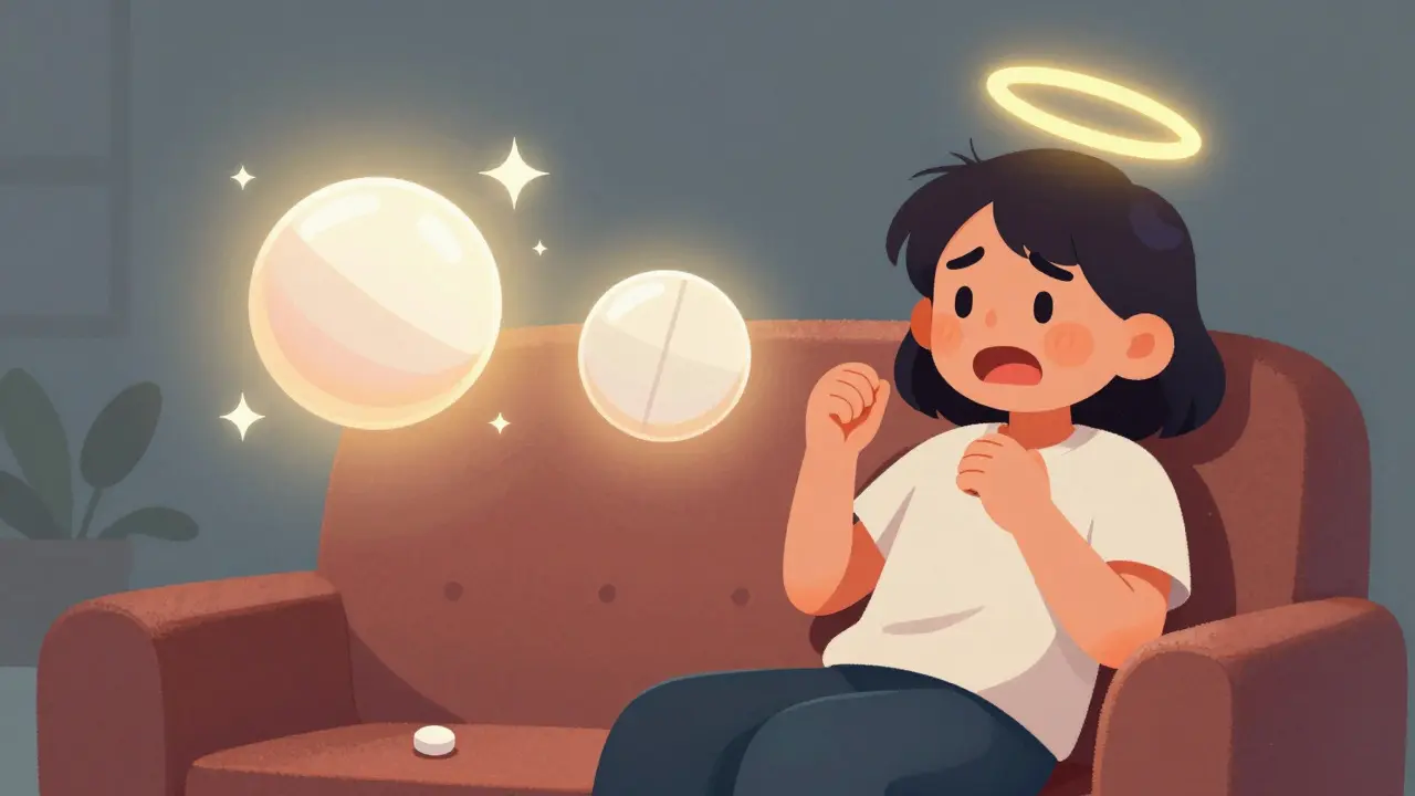 Illustration of placebo effect influencing pain relief expectations