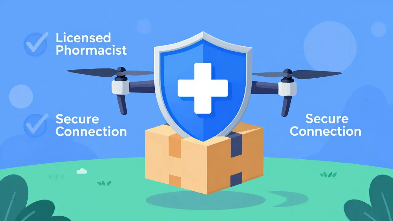 Secure delivery of verified medication package
